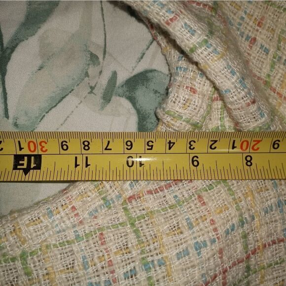 Salkim Vtg S Pieces 2 Vnt 100% Linen Plaid Lined 3/4 Sleeve Pockets Button W - Picture 12 of 14